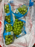 Muscat green grapes bunch close up